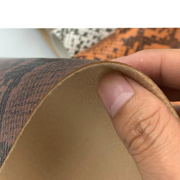 Lisslune | Serpentine Snake Skin Synthetic Leather Craft Kit - Create Trendy DIY Projects with Ease