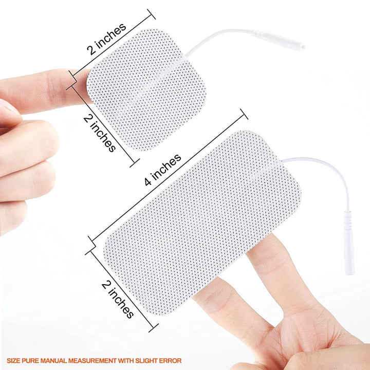 Lisslune | Therapeutic TENS Electrode Pads with Conductive Gel - Muscle Stimulator Massage Patches for Physiotherapy Relief & Pressure Pulse Therapy