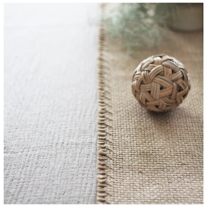 Rynx | Jute Rug Rug Macrame Table Runner Tablecloths Decoration Rug with Tassels Bathroom Mats Nordic Chic Room Decor