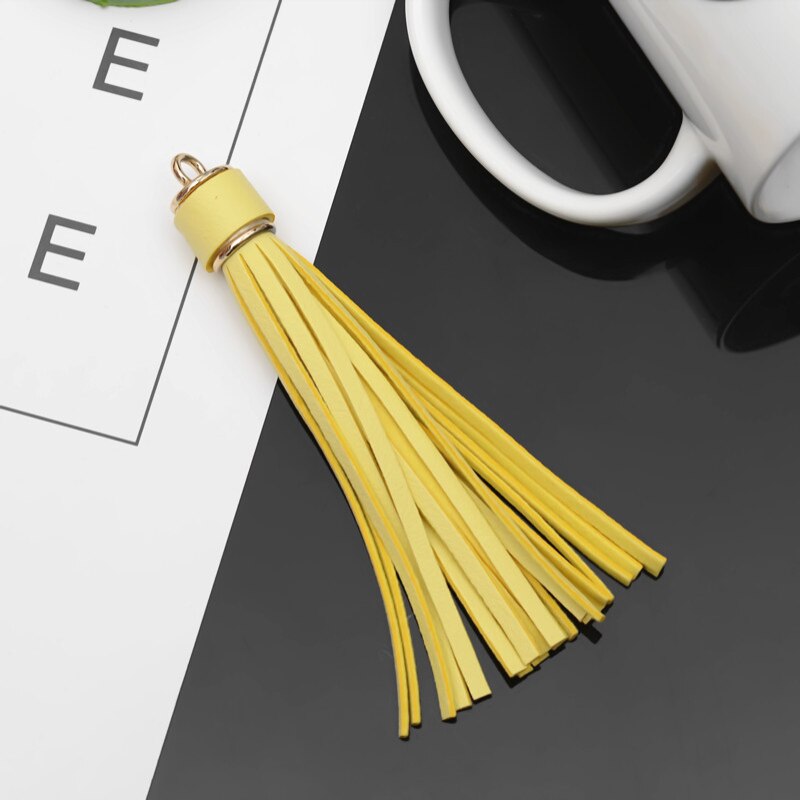 Lisslune | Vibrant 5-piece Synthetic Leather Tassel Fringe Set for Creative Jewelry and Craft Projects