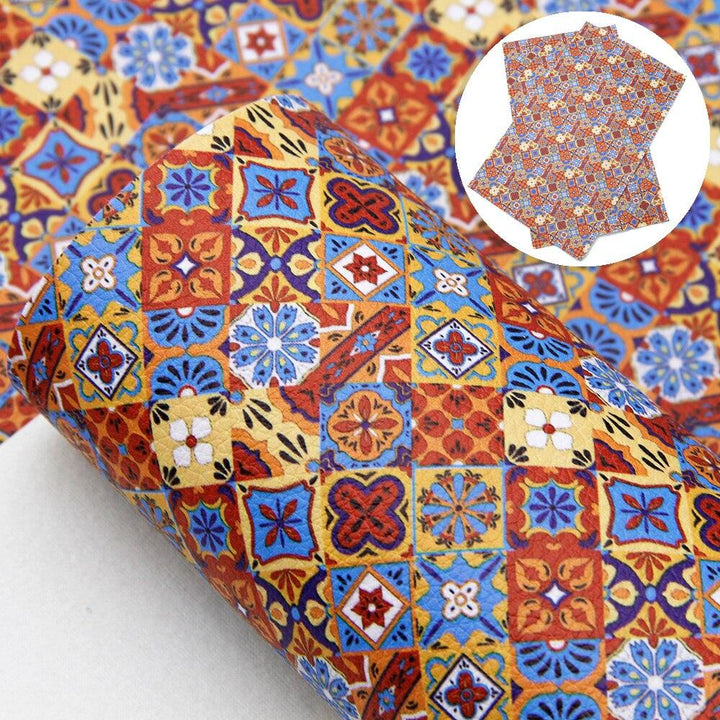 Lisslune | Stylish Geometric Synthetic Leather Creative Sheets for Innovative DIY Creations