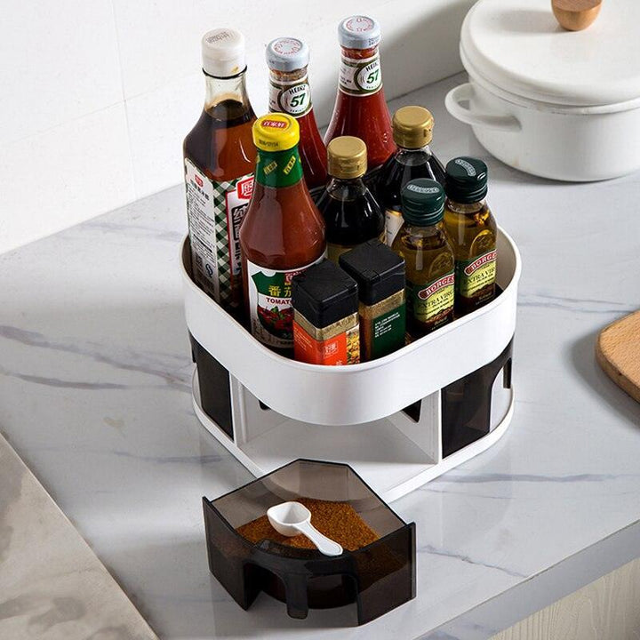Lisslune | Versatile 360° Rotatable Storage Organizer for Makeup and Kitchen with Generous Capacity