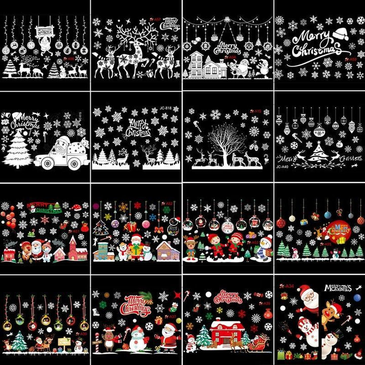 Lisslune | Festive Holiday Party Sticker Set: Christmas & New Year Wall and Window Decoration