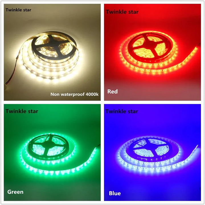 Lisslune | Waterproof 5M LED strip light in warm and cool white