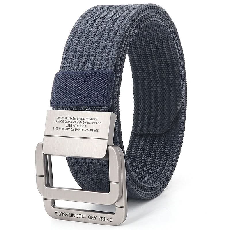 Lisslune | Unisex Canvas Belt – Double Metal Ring Buckle, Adjustable