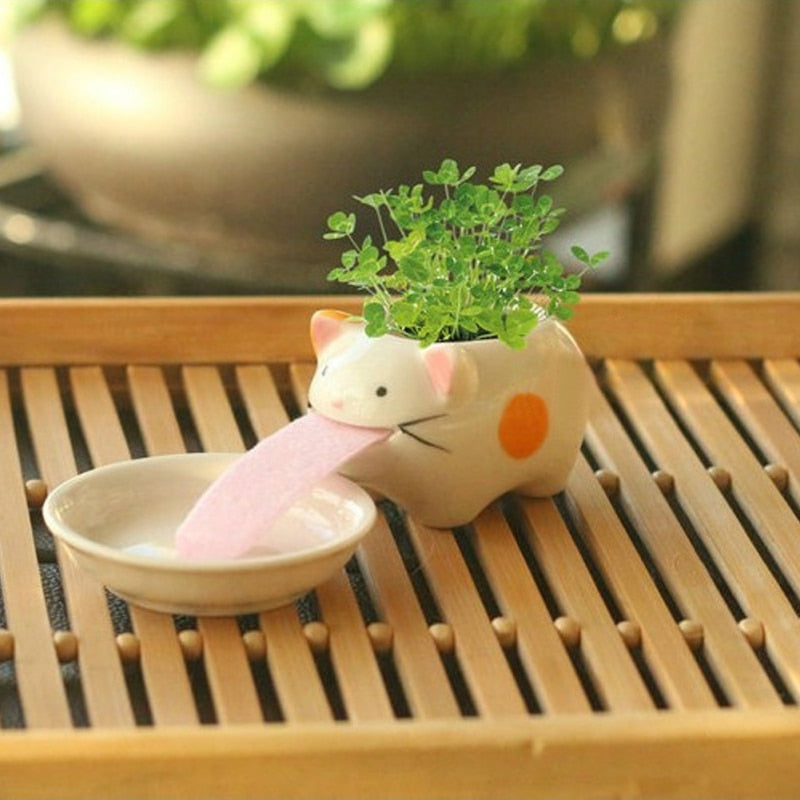 Lisslune | Self-watering flower pot animal motif