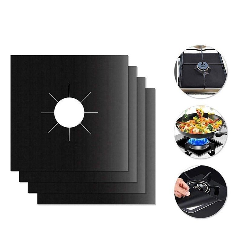 Lisslune | Heat-resistant reusable gas stove cover (Set of 4)
