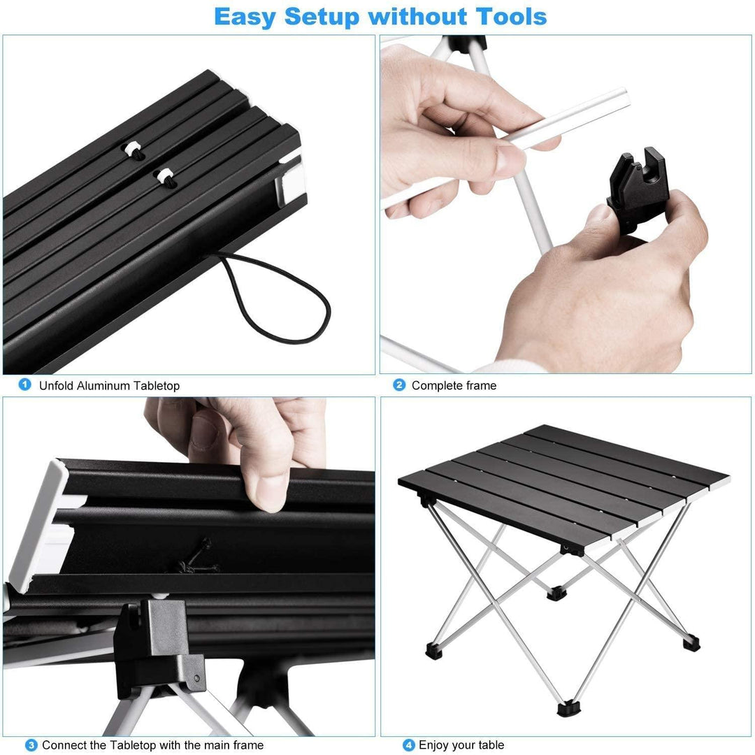 Lisslune | Portable ultra-lightweight aluminum camping table for adventurers