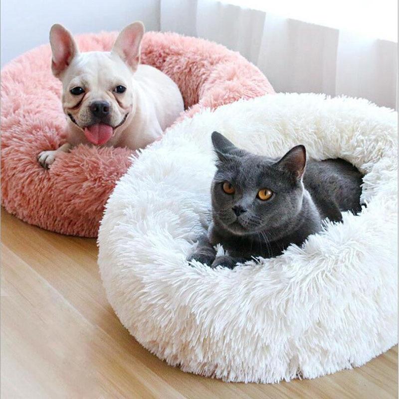 Lisslune | Beef Plush Calming Donut Dog Bed for Small to Large Dogs