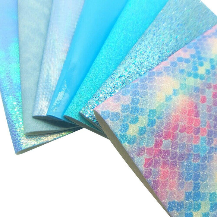 Lisslune | Shiny Ocean Blue Glitter Fabric: Unleash your creative glamour