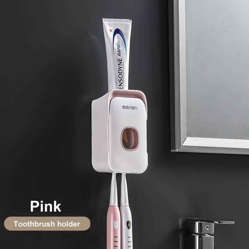 Lisslune | All-in-One Bathroom Organization Set: Toothbrush Holder, Toothpaste Dispenser and more