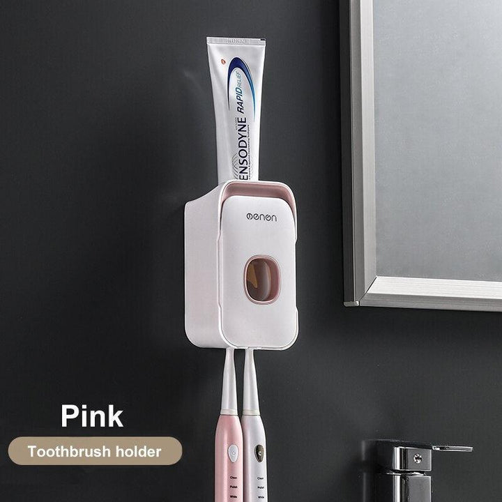Lisslune | All-in-One Bathroom Organization Set: Toothbrush Holder, Toothpaste Dispenser and more