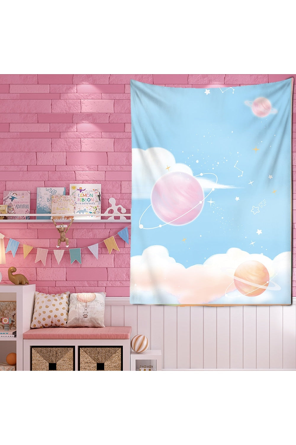 Lisslune | Pink Wall Tapestry