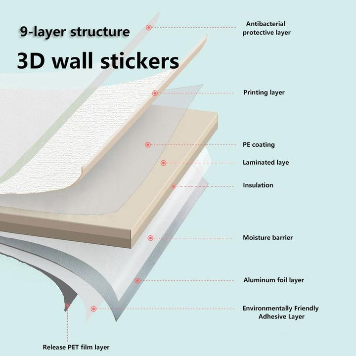 Lisslune | Eco-conscious 3D Self-adhesive Wall Art Sticker for Healthier Homes