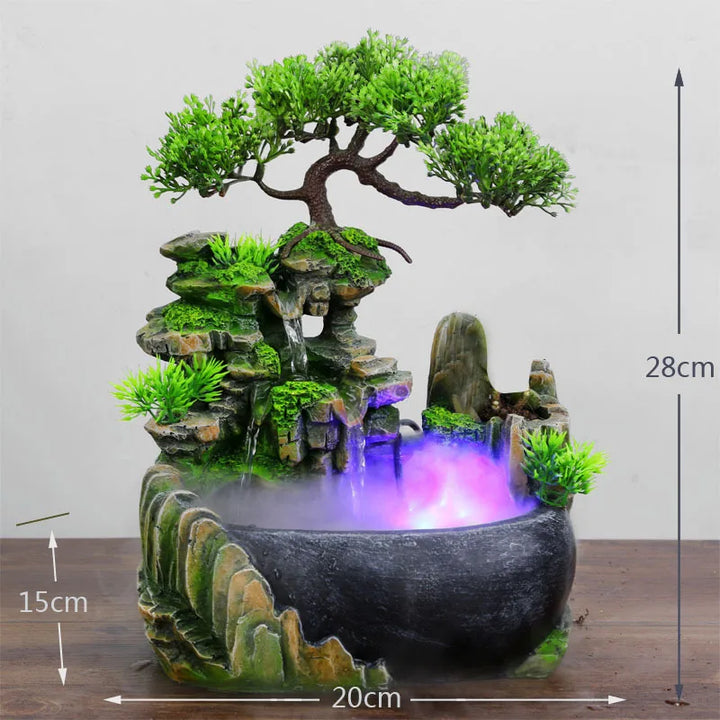 Lisslune | LED Waterfall Color-Changing Relaxing Fountain