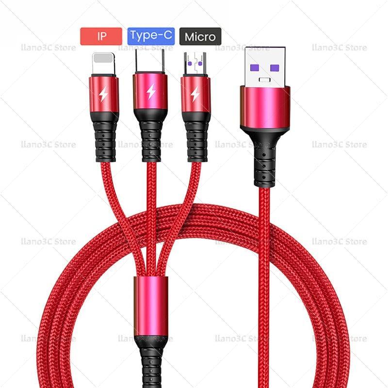 Lisslune | All-in-one Fast Charging Cable for Huawei, iPhone, and Samsung - The Ultimate Solution for Power