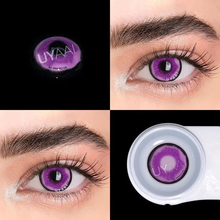 Rynx | 1 Pair Pink Lenses Anime Accessories Colored Contact Lenses Anime Lenses Spider Lenses Purple Lenses Cosplay Lenses