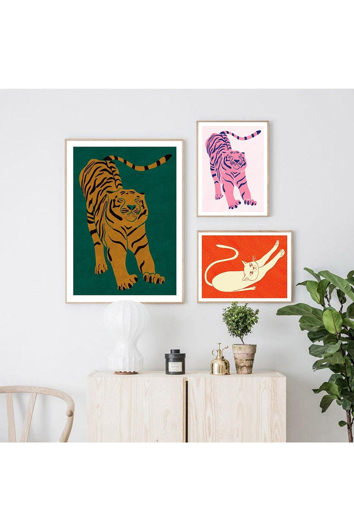 Lisslune | Tiger Art Canvas Poster