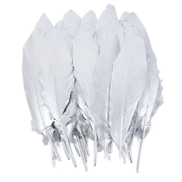 Lisslune | Glamorous Gold Tipped Feather Craft Set for Elegant Event Enhancements