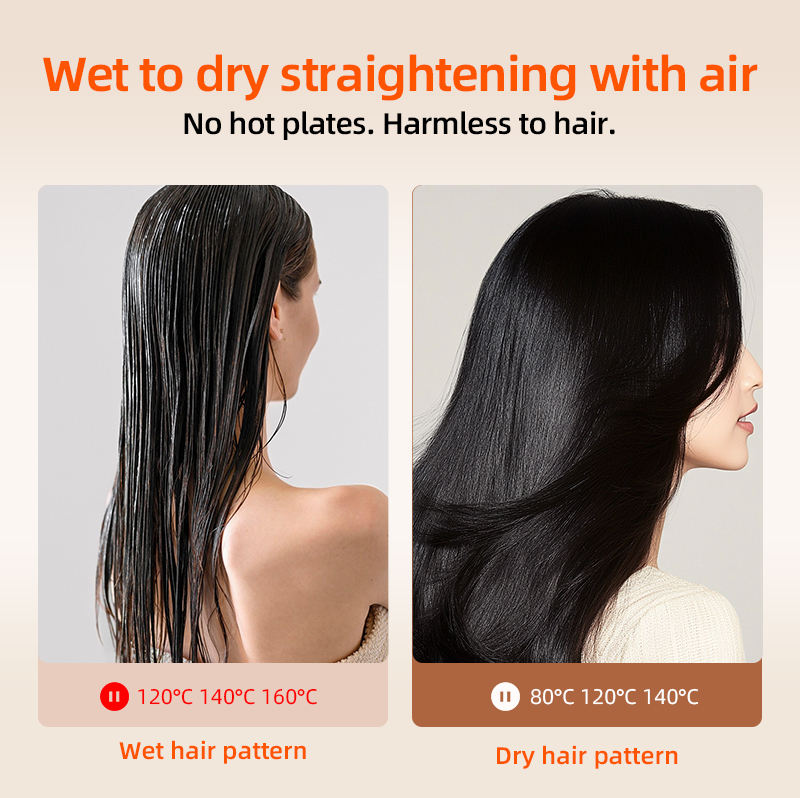 Lisslune | StraightStyler | 2-in-1 Hair Dryer & Straightener for Effortless Styling