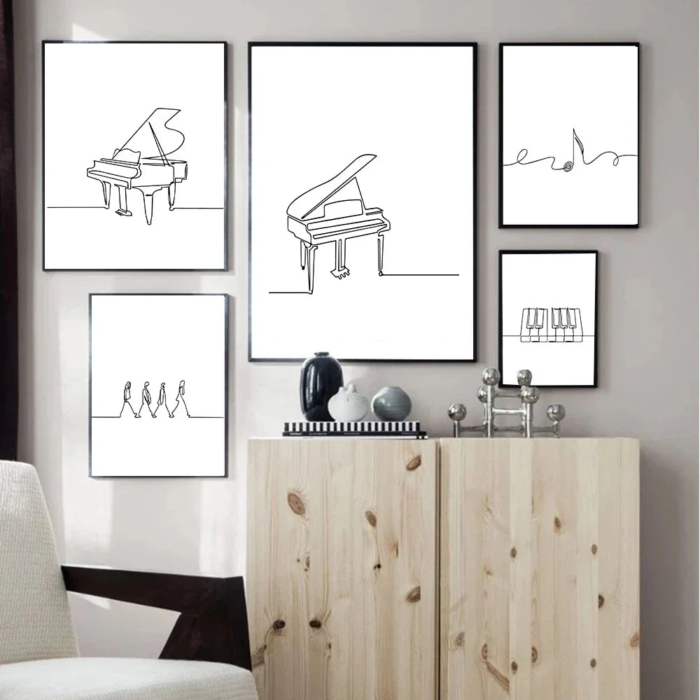 Lisslune | Line Canvas Poster