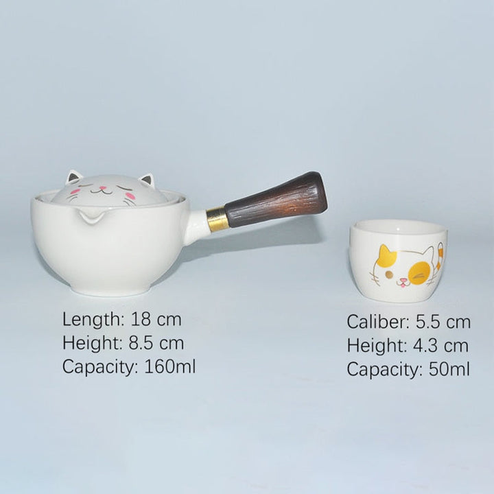 Lisslune | Self-Rotating Cute Cat Kung Fu Tea Set