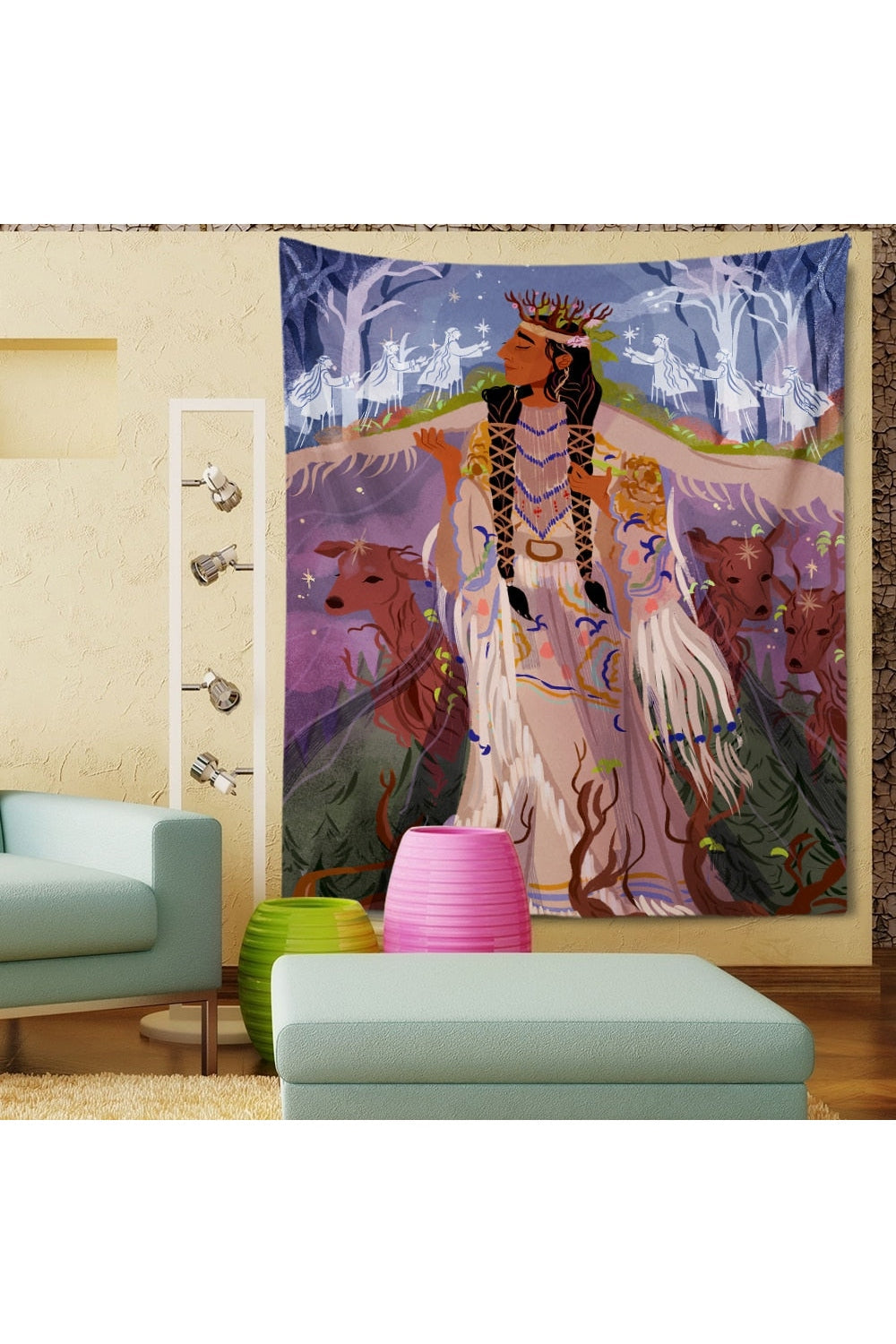 Lisslune | inspired velvet mandala wall tapestry