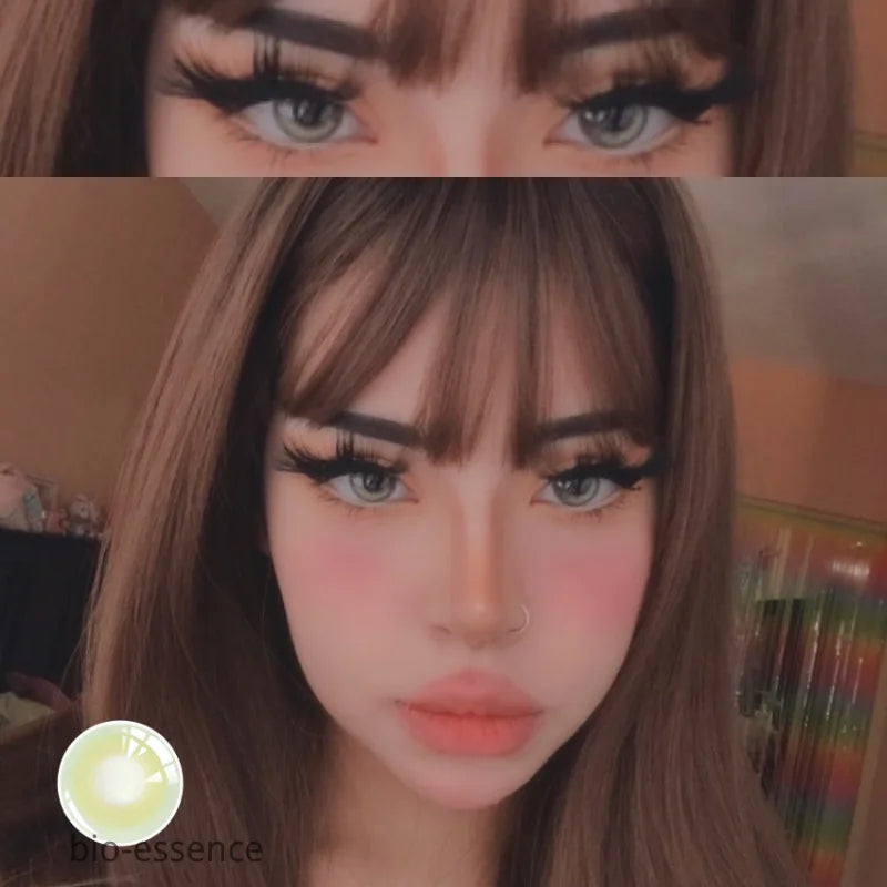 Rynx | 1 Pair Colored Contact Lenses Natural Eyes Contact Brown Lenses Blue Lenses Cat Eye Lenses Monet Gray Eye Lens Annual Sale