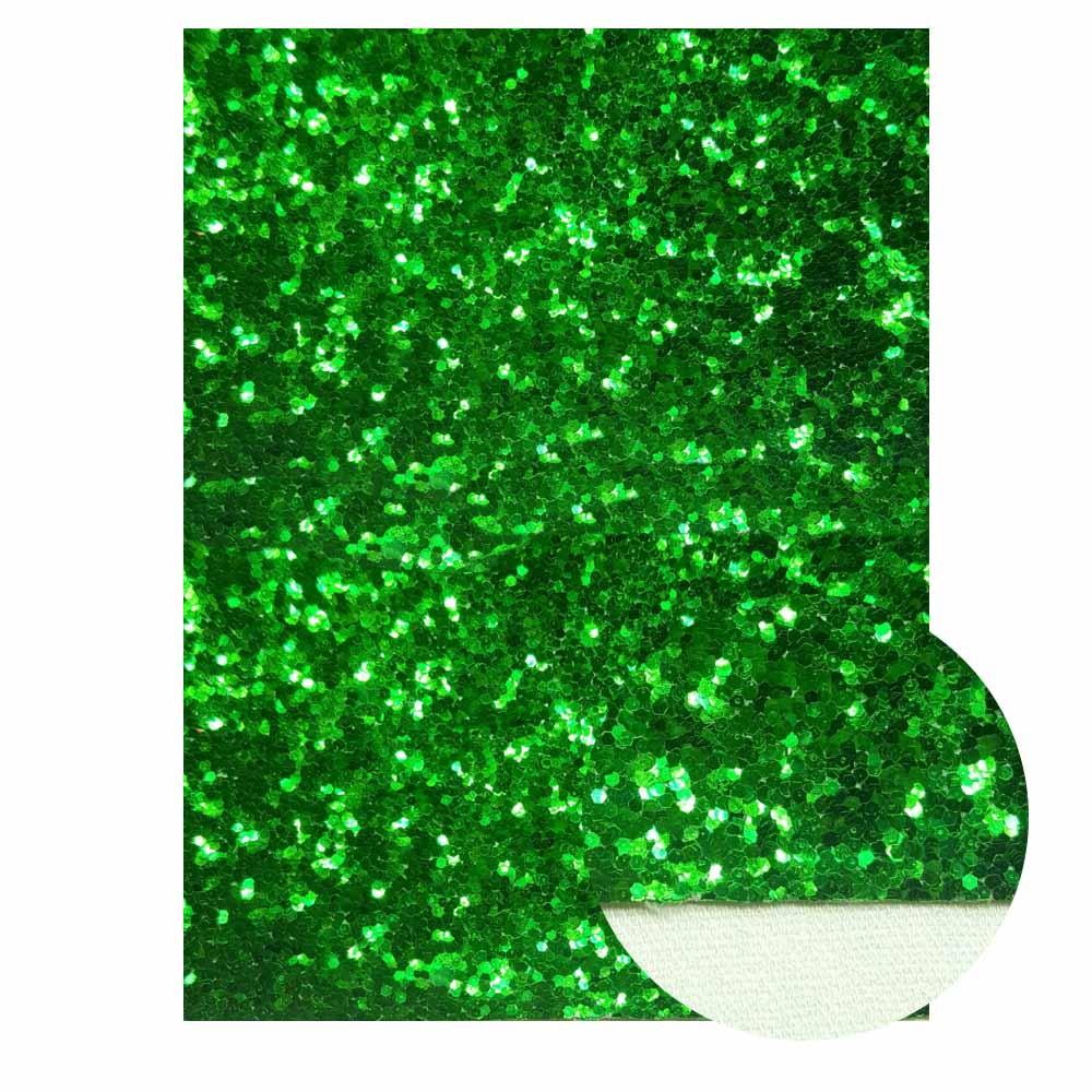 Lisslune | Lustrous Green Glitter Snake Skin Synthetic Leather Bow Craft Kit