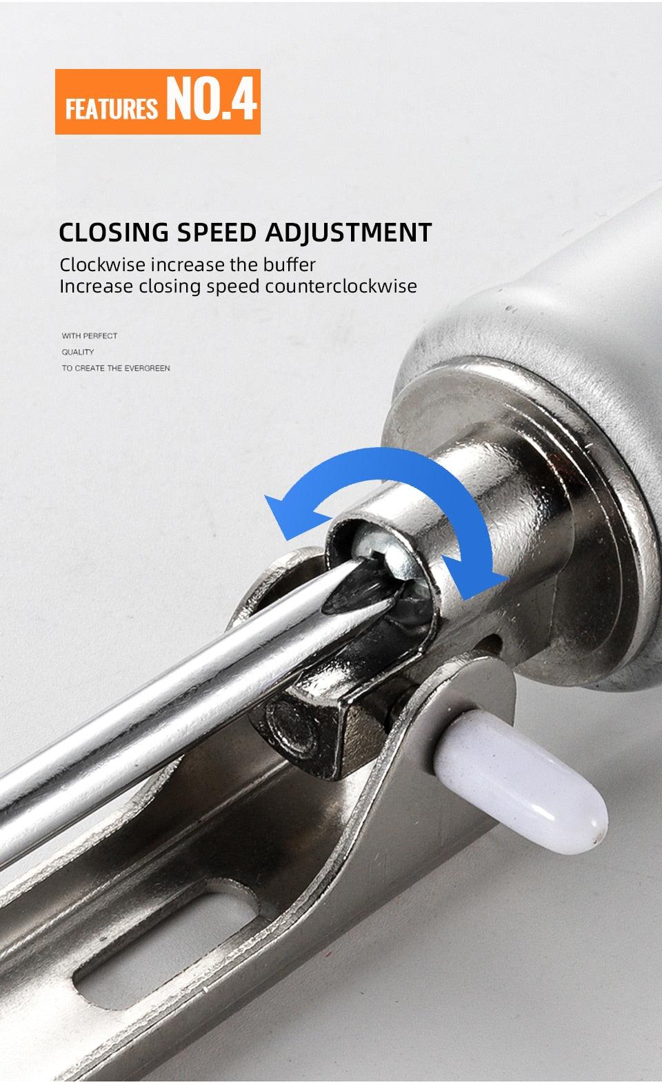 Lisslune | Pneumatic automatic door closer - Adjustable, quiet and durable aluminum design