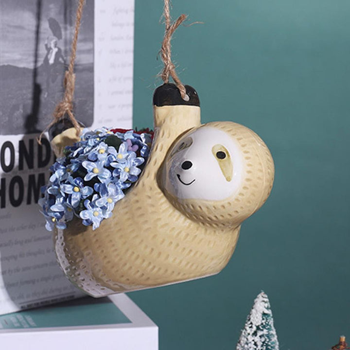 Lisslune | Ceramic Happy Sloth Flower Pot