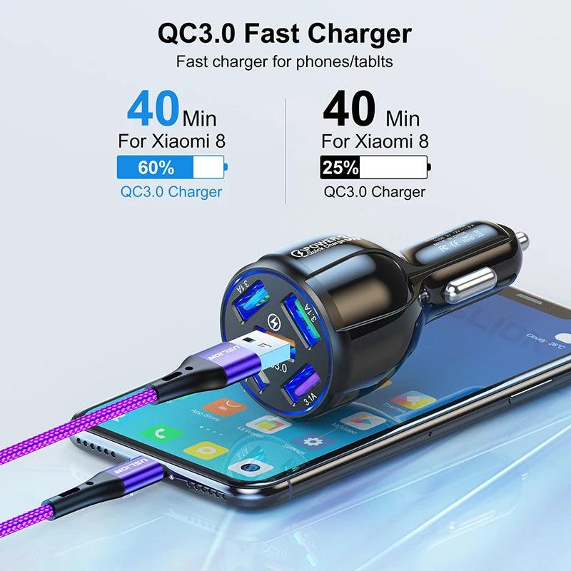 Lisslune | Multi-device Quick Charge USB Car Charger for iPhone 12 and all smartphones - Your ideal travel companion