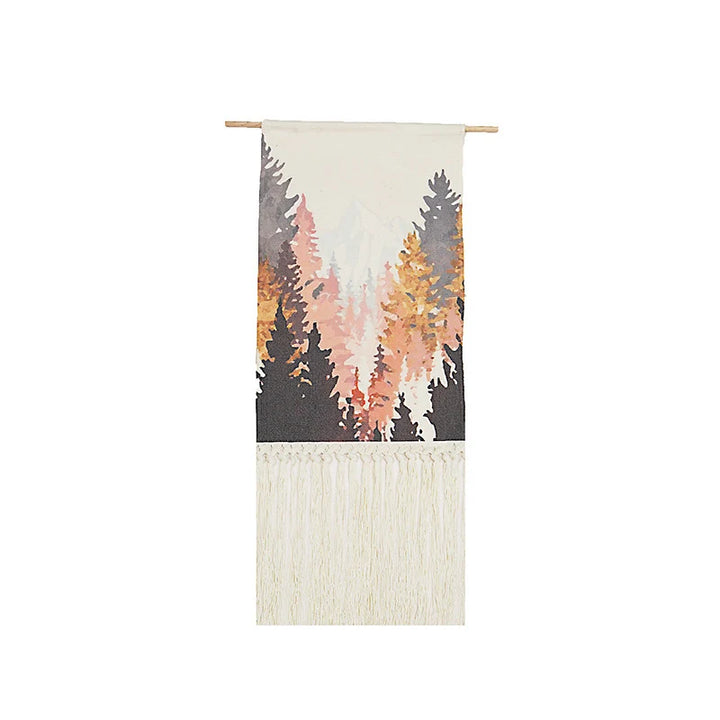 Rynx | Macramé Landscape Wall Tapestry with Handmade Tassels Dormitory Hotel Wall Fabric Blanket Cover Decoration Home Stay Aesthetic Decoration