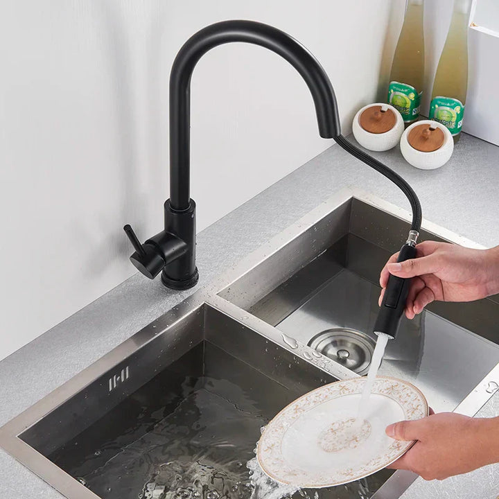 Lisslune | SmartTouch | Kitchen Faucet with Touch Sensor and Pull-Out Spray Head – Brushed Nickel