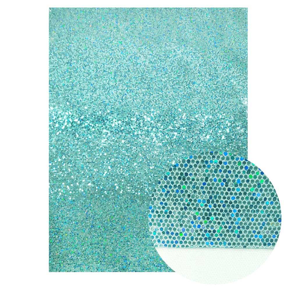 Lisslune | Irisdente Blue Snake Glossy Fabric for Creative Crafting