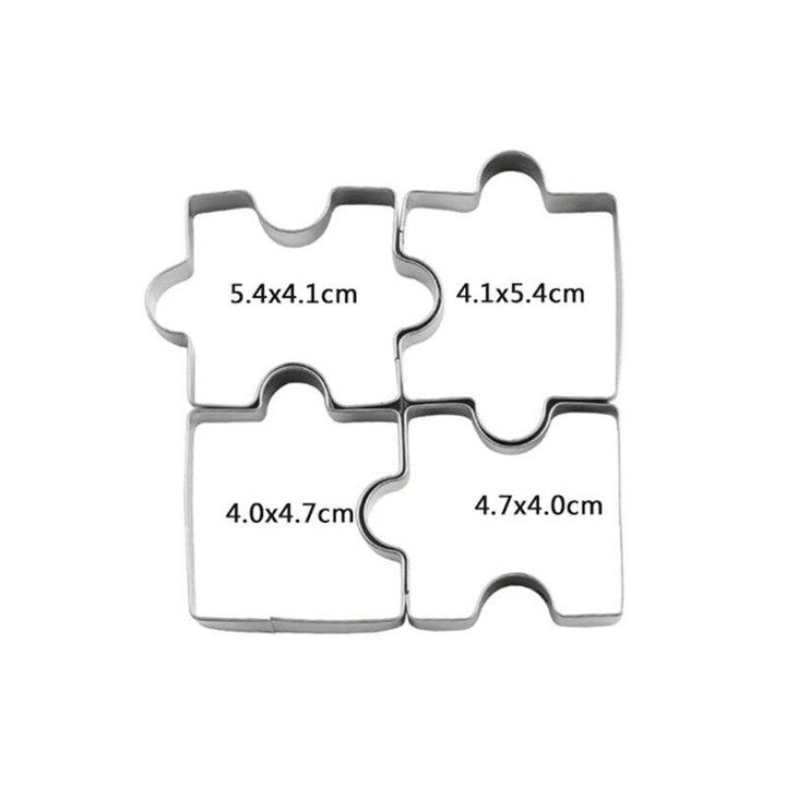 Lisslune | Puzzle Piece Cookie Cutter 4-piece Set