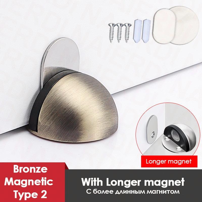 Lisslune | SilentShield Magnetic Door Stopper Set - Premium Stainless Steel for a Peaceful Home