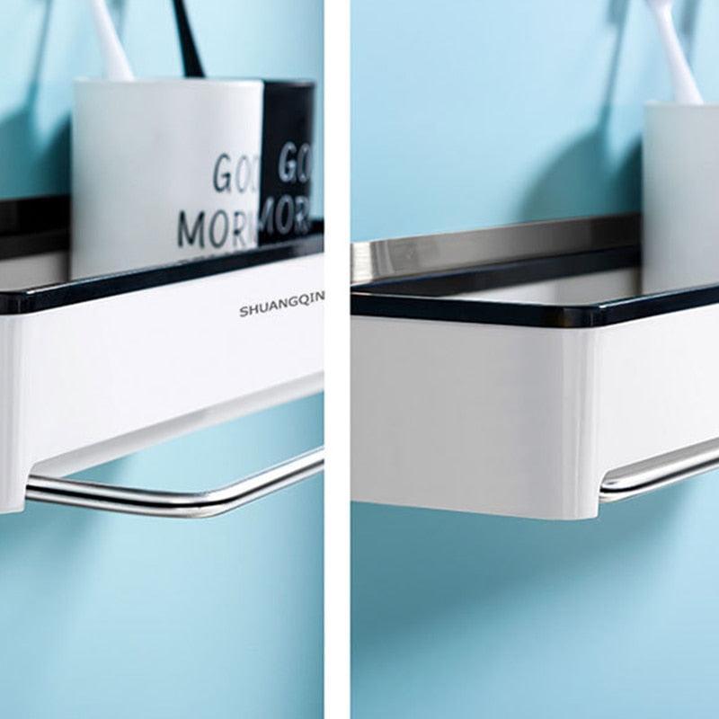 Lisslune | Bathroom wall organizer with towel holder and hanging rail