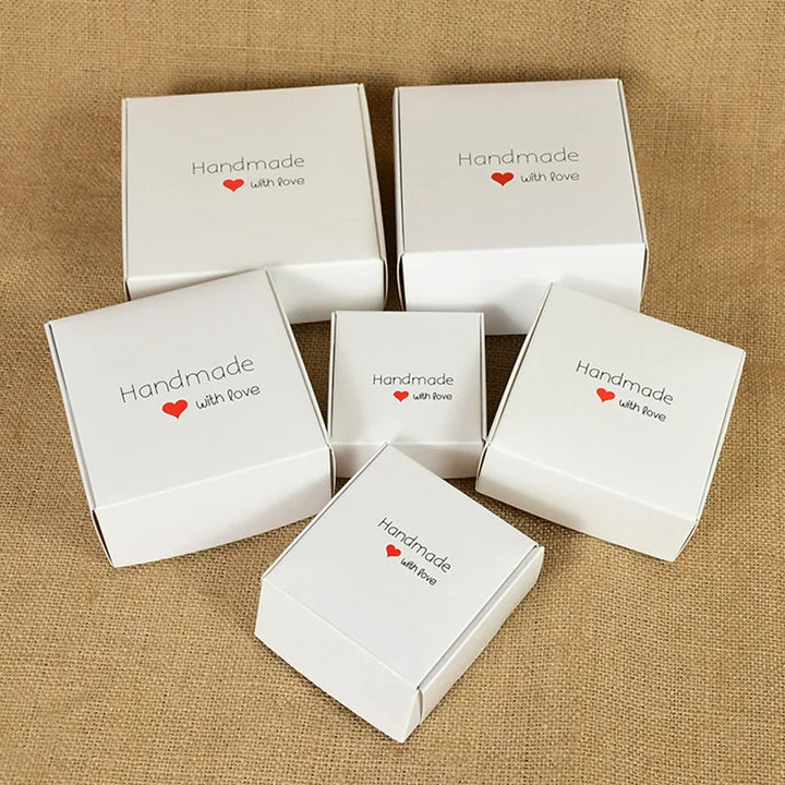 Rynx 6pcs Kraft Paper Gift Boxes Marbling Style DIY Handmade Candy Chocolate Packaging Birthday Party Wedding Decoration Christmas Gift