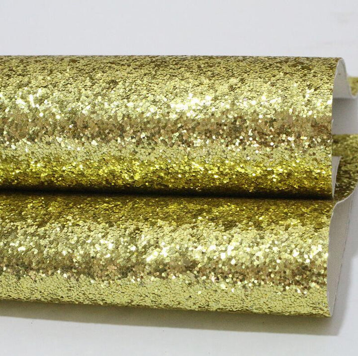 Lisslune | Sparkling Chunky Glitter Synthetic Leather Sheet - Ideal for creative DIY projects