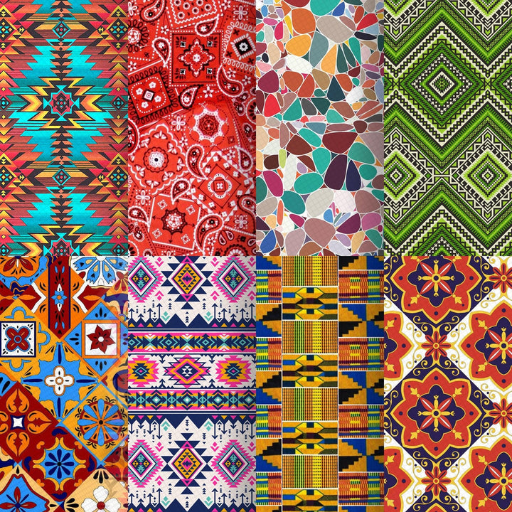 Lisslune | Stylish Geometric Synthetic Leather Creative Sheets for Innovative DIY Creations