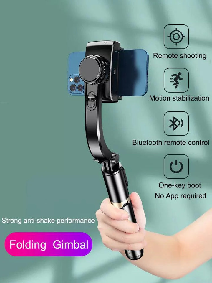 Lisslune | Smartphone Gimbal Stabilizer Kit with Bluetooth Tripod, Selfie Stick and Remote Control