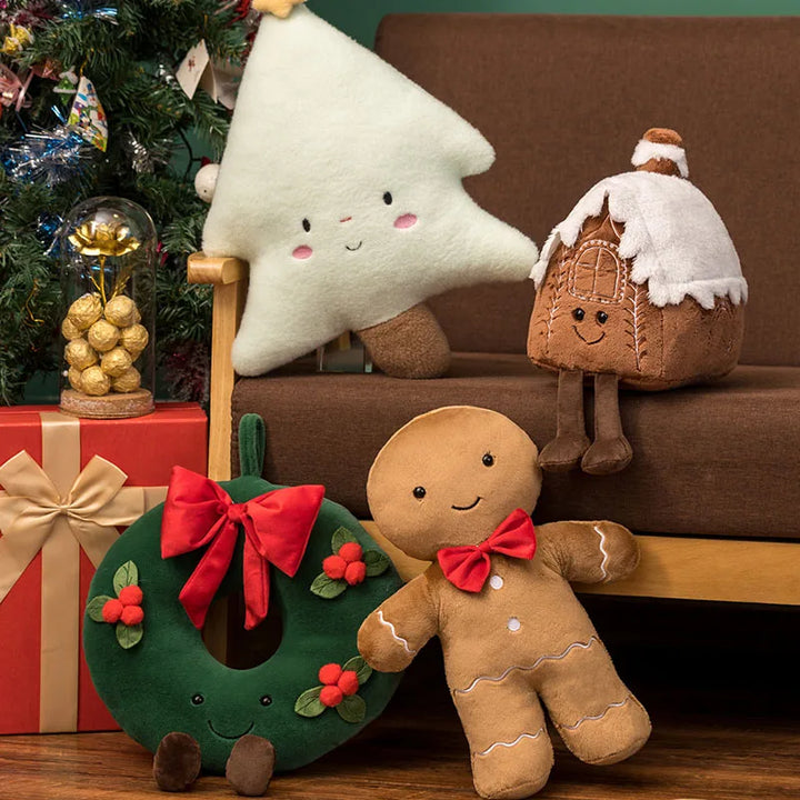 Lisslune | Magical Christmas Plush – Fluffy Gingerbread Hug Toy for a Warm & Cozy Holiday