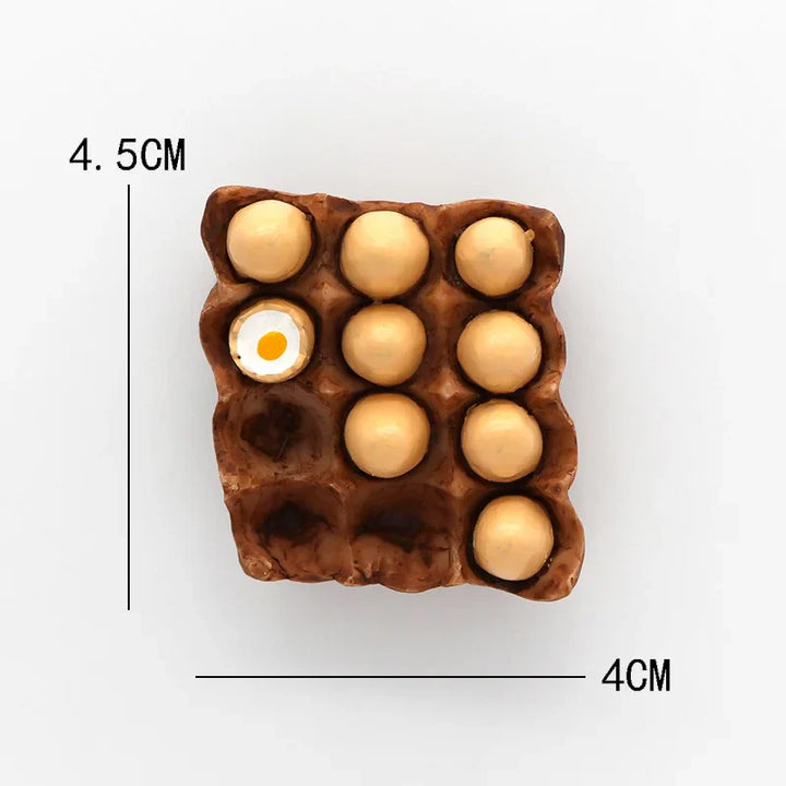 Rynx | Bionic Food Refrigerator Magnet 3D Creative Cartoon Home Decoration Magnetic Cute Refrigerator Magnet Magnetic Sticker Power Message