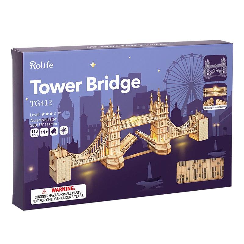 Lisslune | 3D Architectural Wooden Puzzle Set: Build Big Ben, Tower Bridge & Five-Story Pagoda