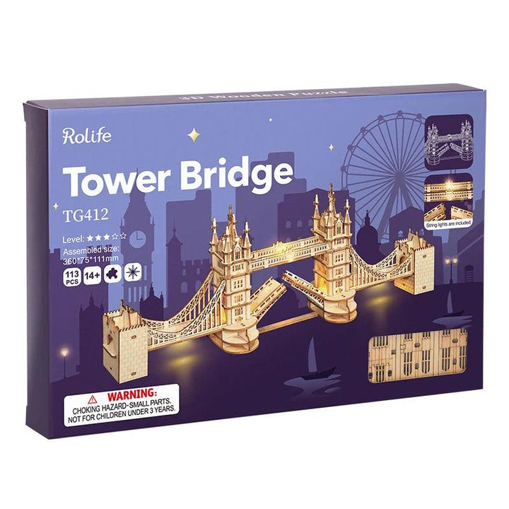Lisslune | 3D Architectural Wooden Puzzle Set: Build Big Ben, Tower Bridge & Five-Story Pagoda