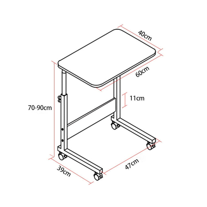 Lisslune | Wood Texture Portable Household Detachable Laptop Table Nightstand