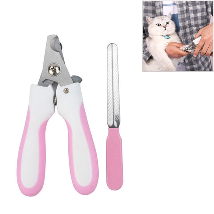 Crested Grebe Nails Cutter and Polisher Set, Size: Small (Pink)