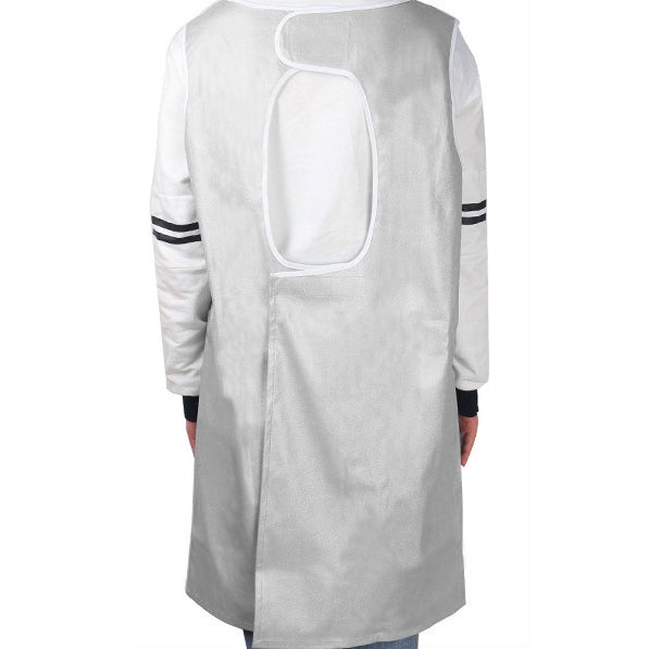 Sleeveless Pet Apron Beauty Dress Pet Care Hairdresser Coat Waterproof Clothing Pet Shop Aprons, M, Length: 93cm (Silver)