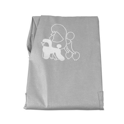 Sleeveless Pet Apron Beauty Dress Pet Care Hairdresser Coat Waterproof Clothing Pet Shop Aprons, M, Length: 93cm (Silver)